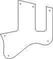 Les Paul® Double Cut Style Pick Guard - Click Image to Close